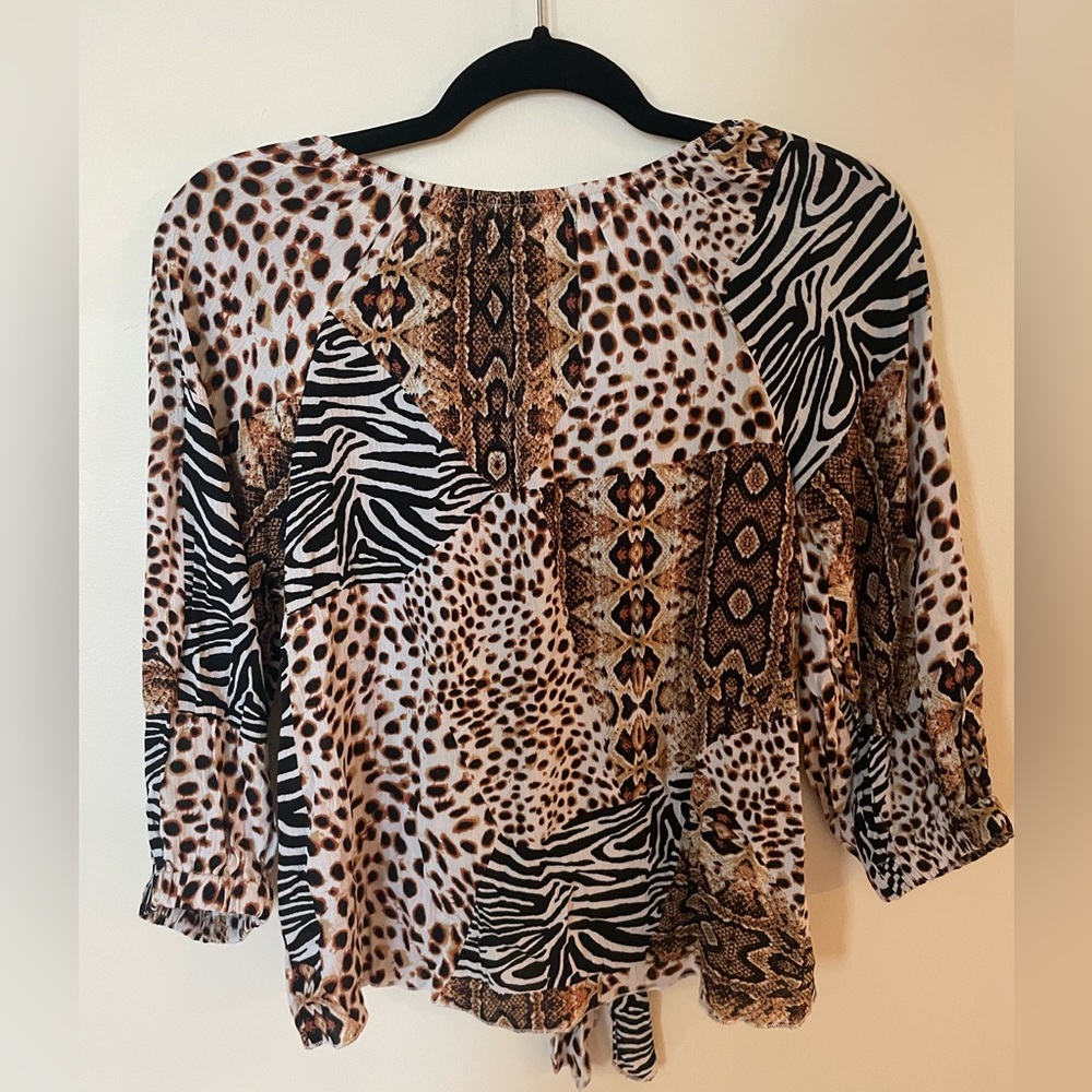 Animal print top, size PS